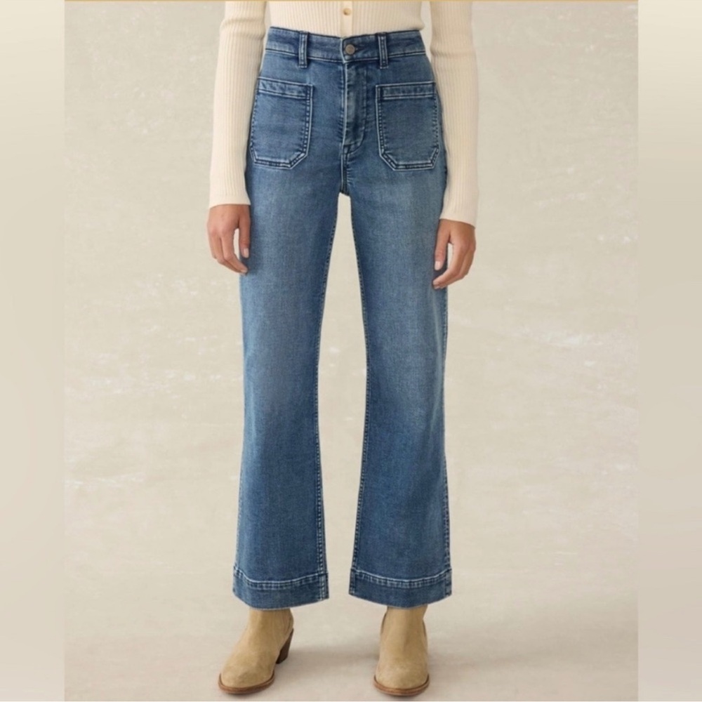 Faherty patch pocket stretch terry jeans